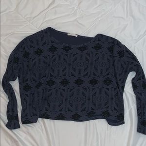 Navy blue patterned Vans sweater